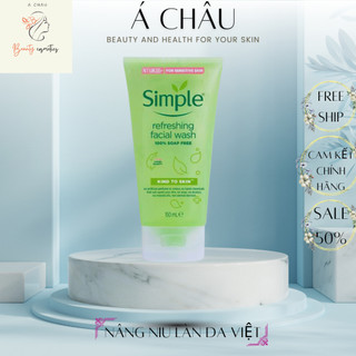 Sữa Rửa Mặt Simple Cho Da Dầu Mụn Vs Da Khô Mẫu Mới 150ml ! - Á CHÂU