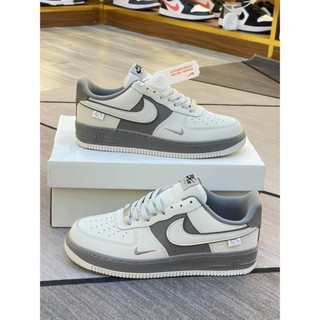 Giày Nike_AF1 Nam Nữ, Giày Thể Thao_AF1 Màu Xám 1 07 Low Dark Grey Metallic Gold Bản Đẹp Full Bill Box