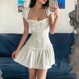 Đầm body cúp ngực Dáng xòe Dáng ngắn Tiểu thư Đuôi cá Váy đầm body ngắn xòe Quây yếm Tiểu thư Tôn dáng