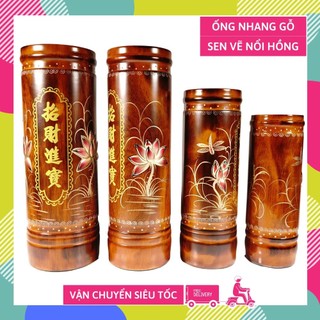 Ống đựng Nhang gỗ tràm cao 32cm