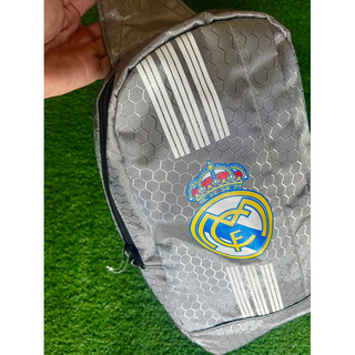TÚI REAL MADRID XÁM đeo chéo 2 ngăn ( túi đựng giày đá banh , phụ kiện thể thao )