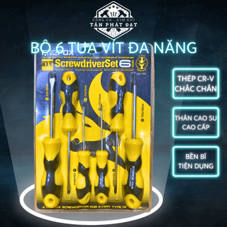 Bộ 6 cây tua vít đa năng, Tô vít 6 loại đầu tiện dụng, Tuốc nơ vít 6 chi tiết, sửa vật dụng dễ dàng