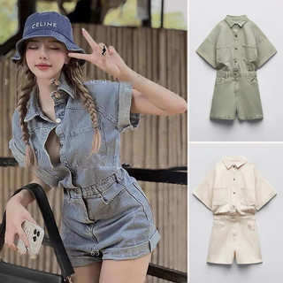 Bộ jumsuit denim zara xuất