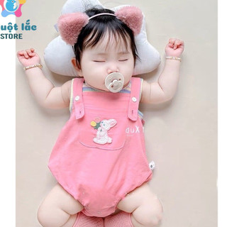 Bộ đồ body cho bé gái kiểu yếm tai thỏ dễ thương từ 3kg đến 10kg