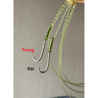 Bộ lưỡi câu lươn có ngạnh thép trắng ko rỉ