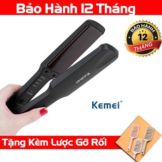 Máy Duỗi Tóc Mini KEMEI 329, Tạo Kiểu Ép, Là Thẳng Uốn Cụp Xoăn Lọn Đa Năng tặng Kèm Bàn Trải đánh răng siêu mịn