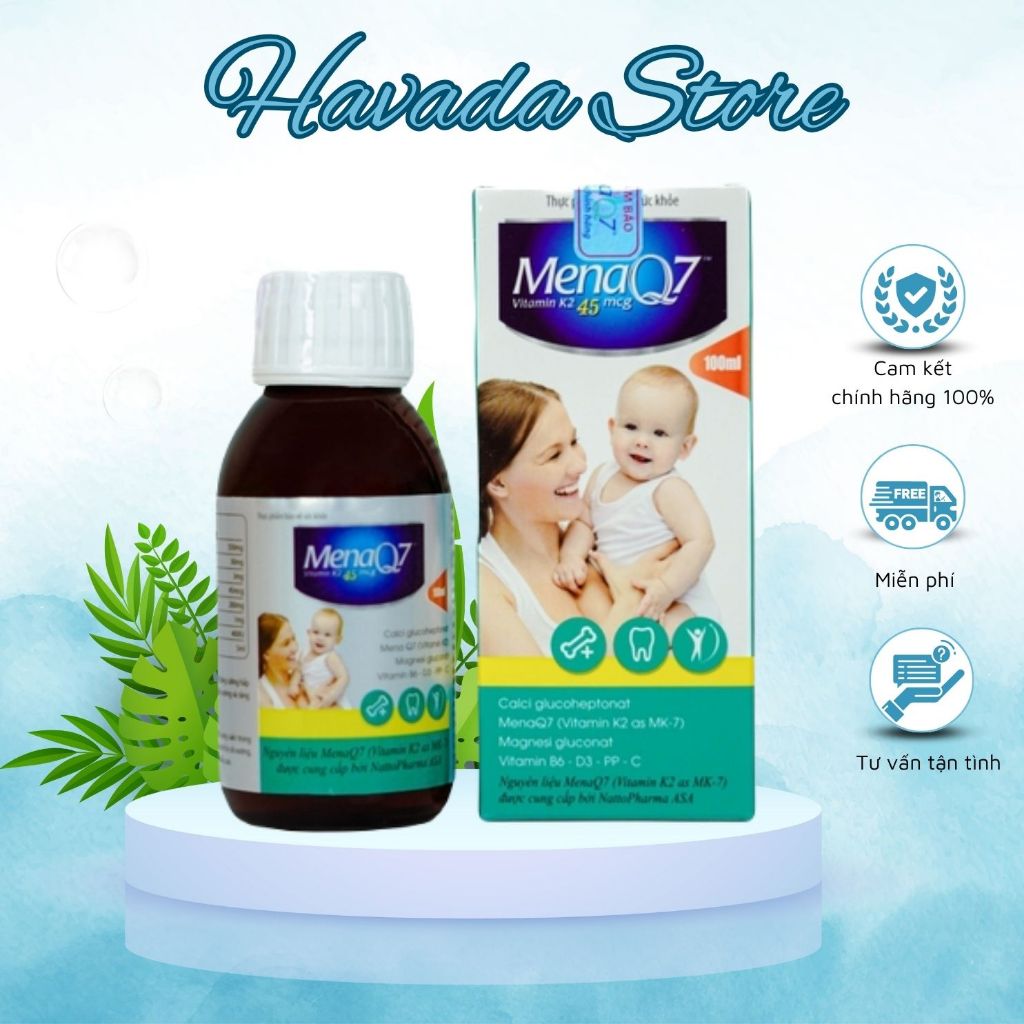 Canxi hữu cơ Midu MenaQ7 K2 45mcg bổ sung K2,Calci,D3 giúp tăng cường hấp thu Calci cho bé 100ml