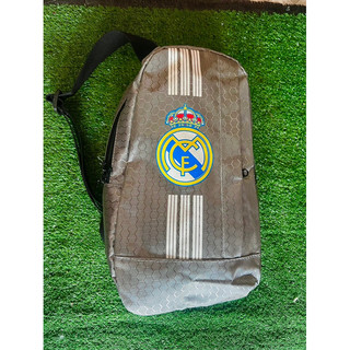 TÚI REAL MADRID XÁM đeo chéo 2 ngăn ( túi đựng giày đá banh , phụ kiện thể thao )