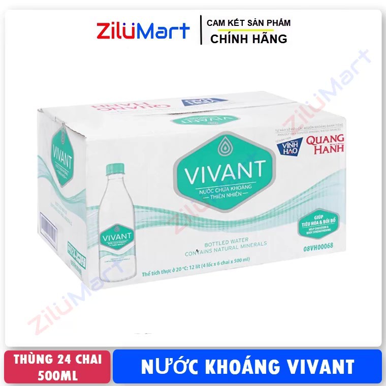 Nước khoáng Vivant (thùng 24 chai) 500ml