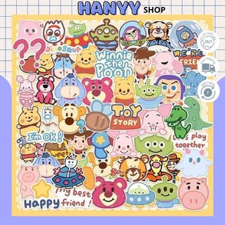 Set 66 Sticker Toy Story Đáng Yêu, Nhãn Dán Trang Trí Góc Học Tập, Vali Mũ Bảo Hiểm, Laptop, Phụ Kiện Dễ Thương