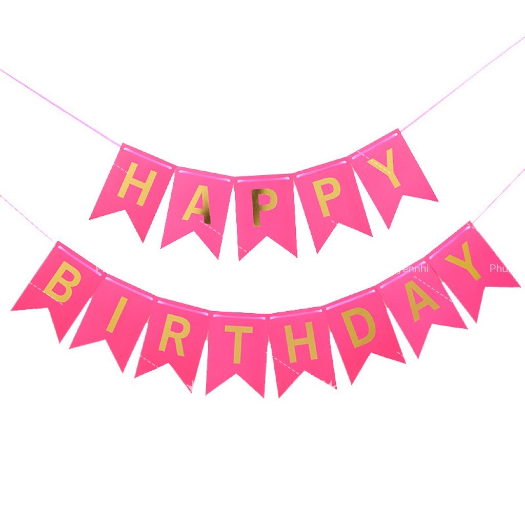 - Dây chữ Happy Birthday - Trang trí bánh sinh nhật bánh kem