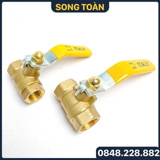 Van Bi Đồng Tay Gạt, Van Bi Đồng Ý Tay Gạt Inox 90 độ Phi 21 27 34 42 49 60