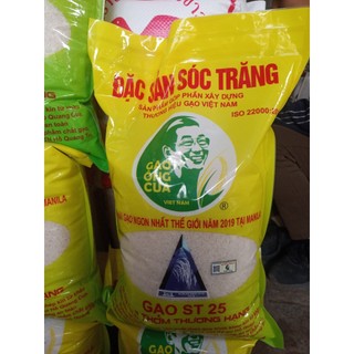 Gạo st25 ông cua túi 5 kg tem chính hãng - quốc muôn