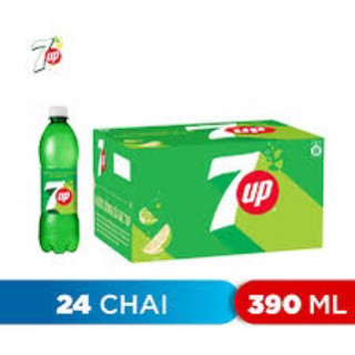 Thùng 24 chai nước ngọt có ga 7up , chai 390ml