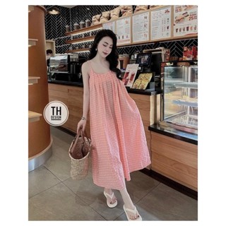 Đầm maxi nữ hai dây có tăng đưa điều chỉnh, họa tiết caro form dài chuẩn hàng Shop, đi biển, đi chơi