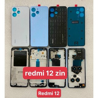 Vỏ bộ redmi 12 zin kèm khay sim kính cam