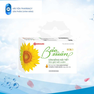  Viên uống Bảo Xuân Gold   Bảo Xuân Vàng   hỗ trợ làm đẹp da chống lão hóa giúp cân bằng nội tiết tố-HỘP 30V 