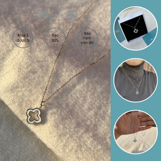  Dây chuyền vòng cổ bạc cỏ 4 lá may mắn liền dây SILVER CHIC DC05 bạc 925