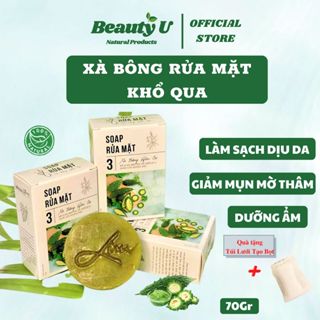 Soap Xà Bông Cục Handmade Rửa Mặt Lim Nghệ Mướp Đắng , Xà Phòng Handmade Giảm Mụn Lưng Thâm Mông Nách