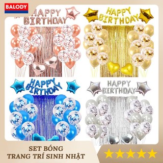 Set bóng trang trí sinh nhật đơn giản cho bé trai bé gái