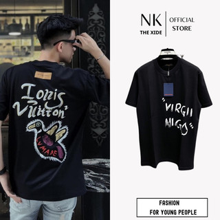 Áo Thun LV in Hình Vịt Bay Phía Sau Thoải Mái Thời Trang Xu Hướng Cho Cả Nam Và Nữ áo phông vải cotton thoáng mát Kuma