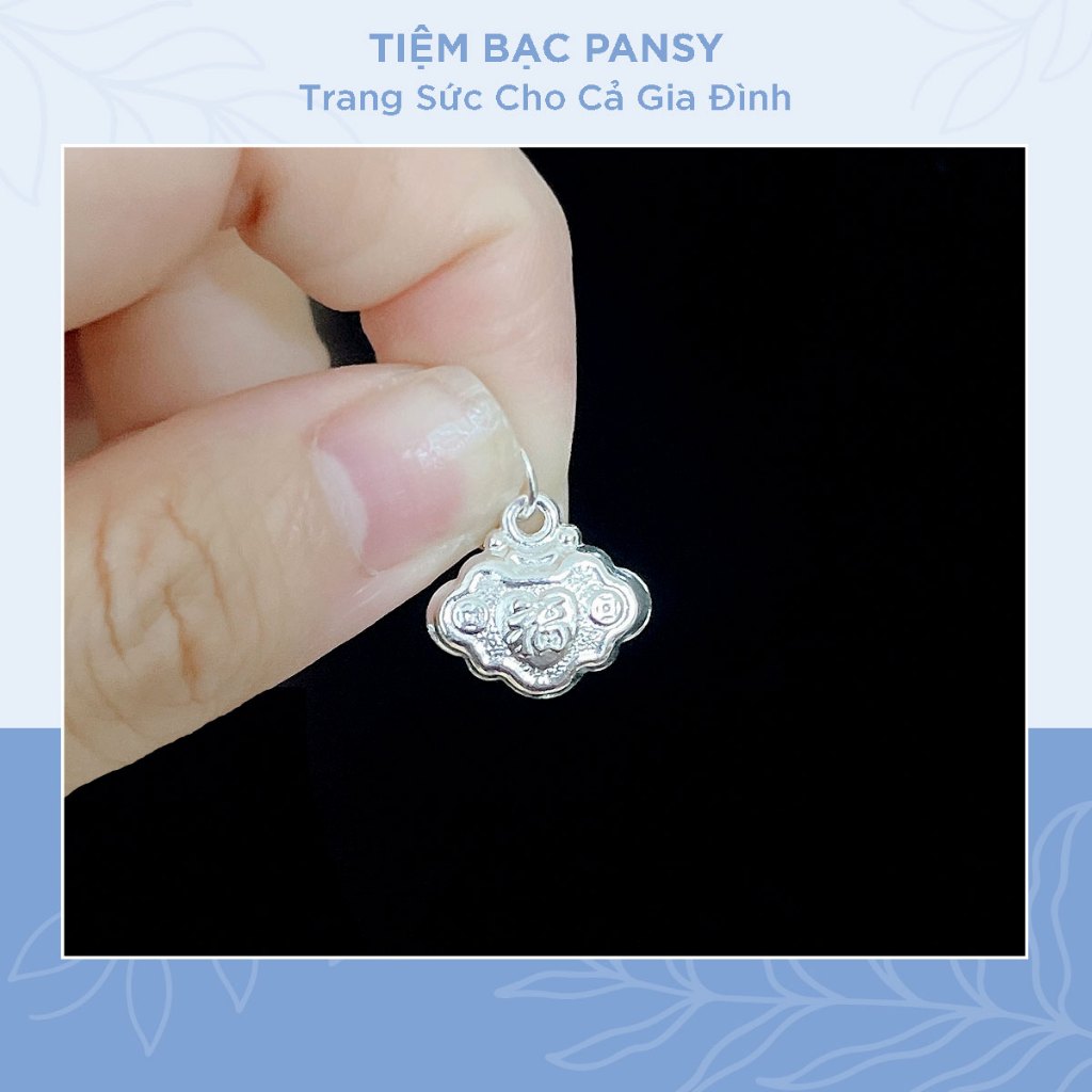 Charm khánh bình an bạc ta, khoá trường mệnh đáng yêu dành cho bé - Tiệm bạc Pansy