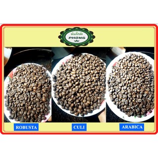 1Kg cà phê rang mộc nguyên chất Đăk Lăk (1 túi Robusta 500g + 1 túi Robusta - Culi - Arabica 500g)