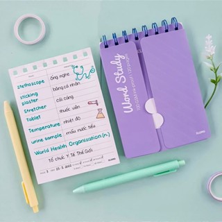 Sổ Tay Từ Vựng Klong A6 120 Trang Word Study Học Tiếng Anh Hiệu Quả, Sổ Ghi Chép Ngoại Ngữ Bìa Pastel 4 Màu