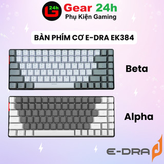 Bàn phím cơ E-Dra EK384 Beta / Alpha - Kết nối: Dây + 2.4Ghz + Bluetooth (Pin sạc: 1200 mAh)
