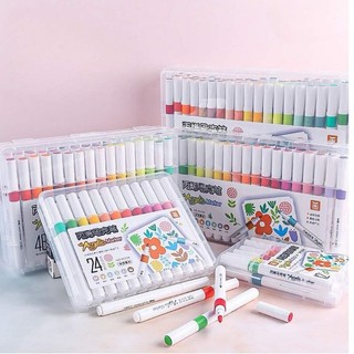 Bút Màu Vẽ Acrylic Marker 12 24 36 48 60 Màu Chuẩn dùng để vẽ vải giày tường giấy da ly Fullbaby 