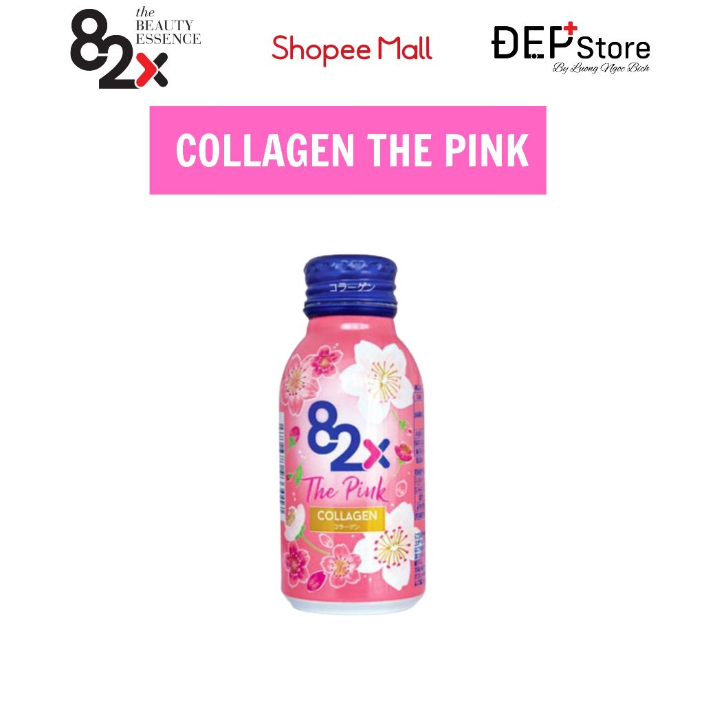 Nước uống đẹp da 82X The Pink - hàm lượng 1000mg collagen làm đẹp 100ml/chai