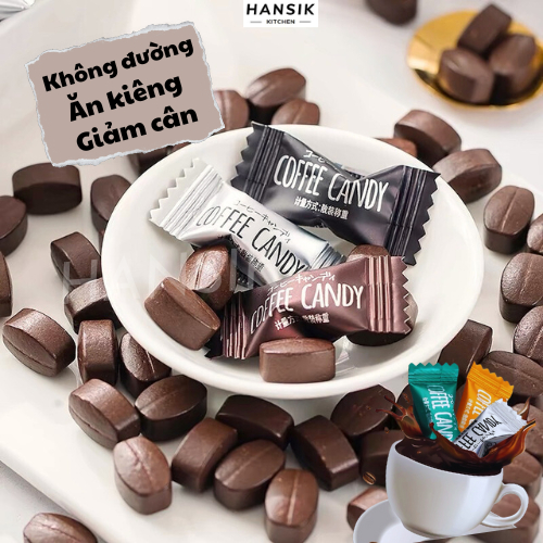 Kẹo Cà Phê Không Đường Coffee Candy Hàng Loại 1 - Kẹo Cafe ăn kiêng Đài Loan, kẹo ăn vặt cho dân văn phòng