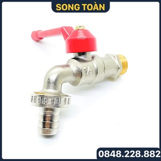 Vòi Đồng Sanwa Tay Gạt, Vòi Hồ Tay Gạt Sanwa Đồng Mạ Phi 21 27