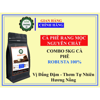 5kg cà phê robusta hạt / bột mộc nguyên chất đăk lăk - cà phê rang xay mộc pha phin/pha máy
