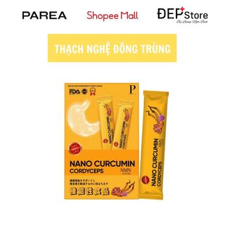 Thạch Nghệ Đông Trùng Hạ Thảo NMN Parea Nano Curcumin 247, Thạch Nghệ  NMN hộp 7 gói