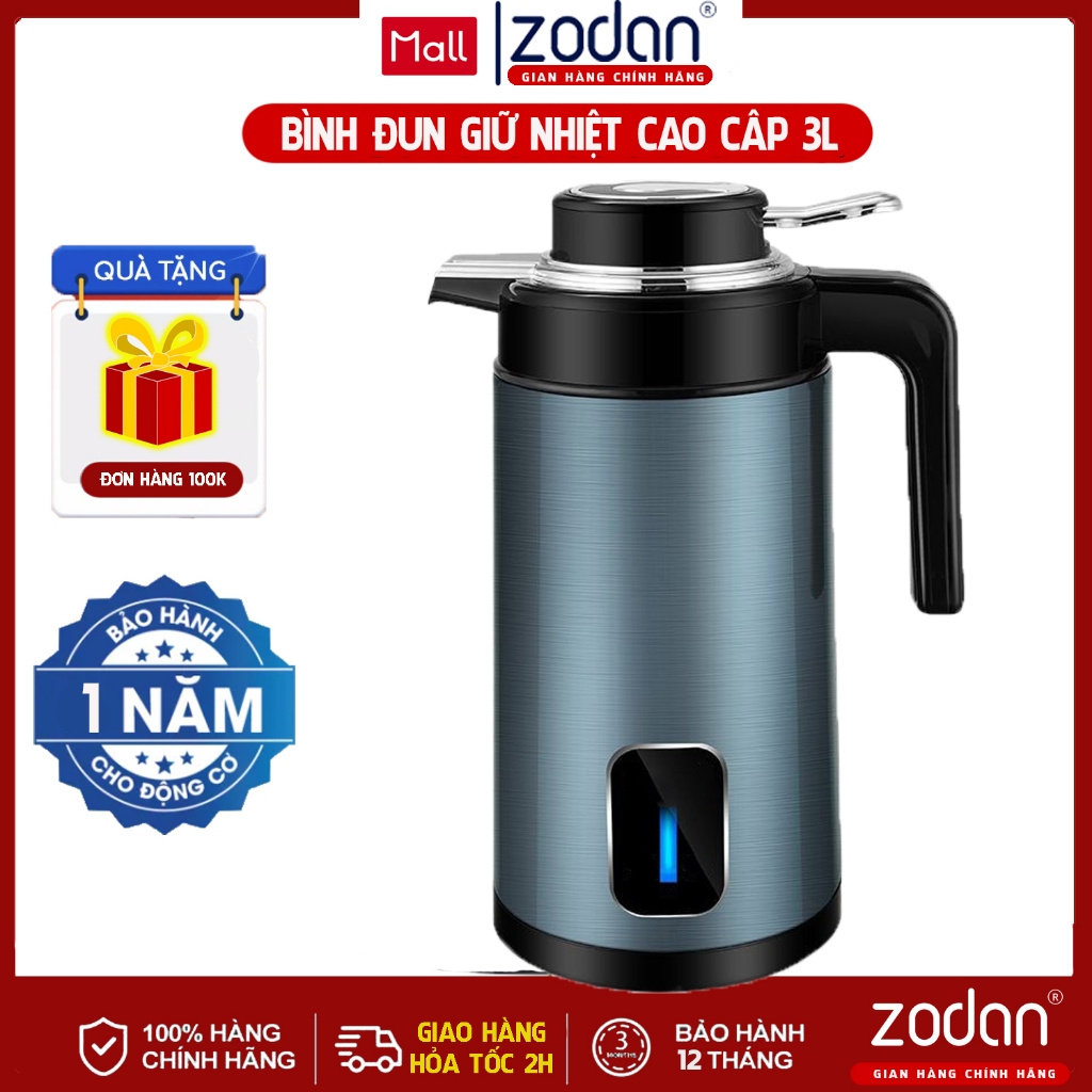 [VỪA MỞ BÁN] Ấm siêu tốc 2in1 đun nước cực nhanh, ấm đun nước siêu tốc cao cấp dung tích 3 LÍT kiêm bình giữ nhiệt