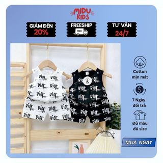  Bộ quần áo trẻ em bé Trai phong cách hàng hiệu chất cotton size cho bé sơ sinh đến 5 tuổi nhà MiDuKid 