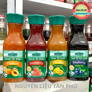Sinh Tố Golden Farm  1 Lít - Đào, Dâu, Mãng cầu, Vải ...