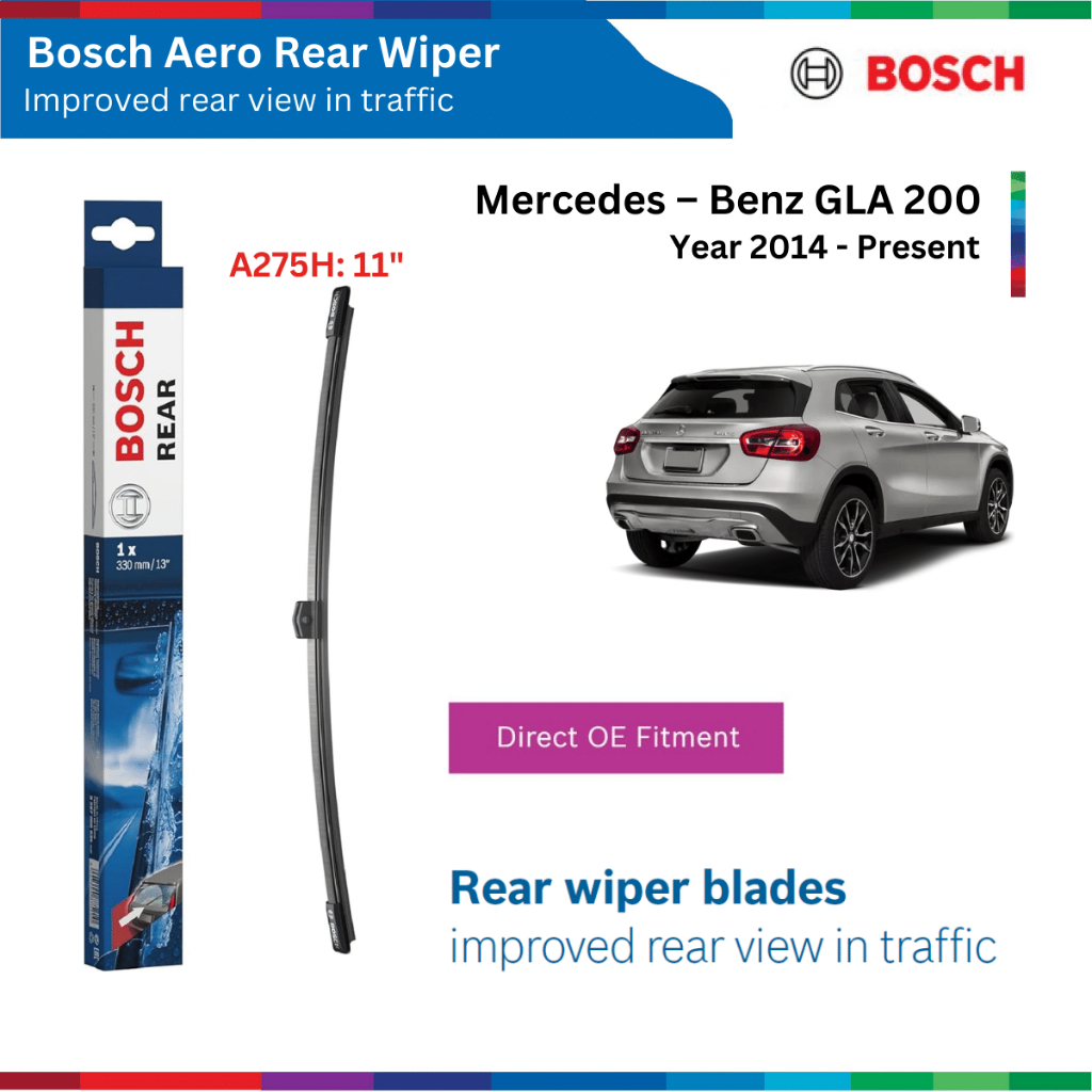 Gạt mưa sau BOSCH Rear, MERCEDES Benz GLA 200 đời xe 2014 đến nay, gạt sau GLA 200