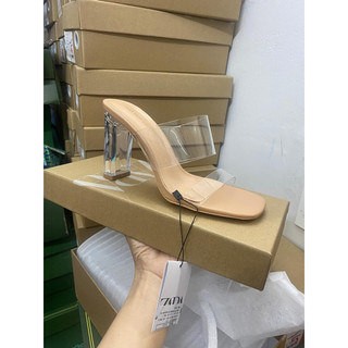 Guốc ZR quai trong mica gót trong 7p 9p QC fullbox Hemin Shoes
