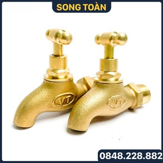 Vòi Việt Nam, Vòi Rumine Xả Nước Tay Gạt Xoay 360 Độ Khóa Chặn Nước Bằng Lõi Đồng - Đồng Đúc Khuôn Dập Nóng