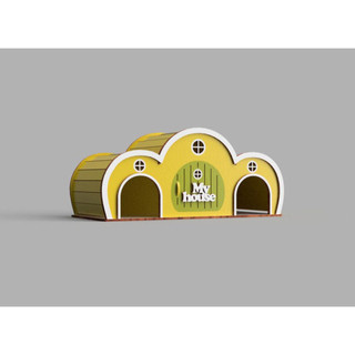 Mô hình nhà hamster #36 gỗ lắp ráp cho chuột hamster | chưa tô màu