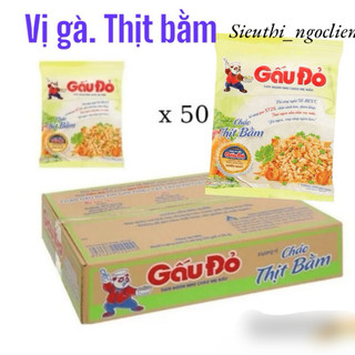 Thùng 50 gói cháo gấu đỏ ăn liền. 50gói *50g. vị gà/ vị thịt bằm
