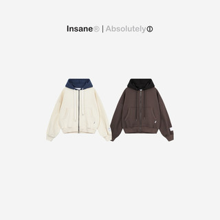 Áo khoác zip unisex insane | “heart service” duo boxy hoodie zip