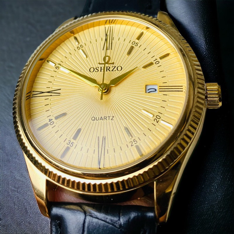 Đồng hồ nam Dyanwatch dây da sang trọng mặt tròn cổ điển rẻ đẹp máy nhật siêu mỏng đồng hồ đeo tay rẻ đẹp