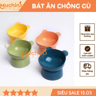 Bát chống gù dành cho chó mèo - Bát ăn cho chó mèo cao 11.5 cm | Muchinshop