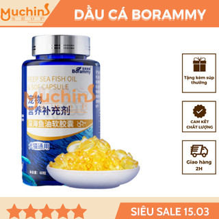  Dầu cá cho chó mèo Borammy - Dầu cá Borammy giúp dưỡng lông - tăng đề kháng cho chó mèo và cân bằng dinh dưỡng