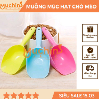   Muỗng/Thìa Xúc Hạt Thức Ăn Khô Cho Mèo Chó - Xẻng nhựa xúc hạt thức ăn cho chó mèo | Muchinshop