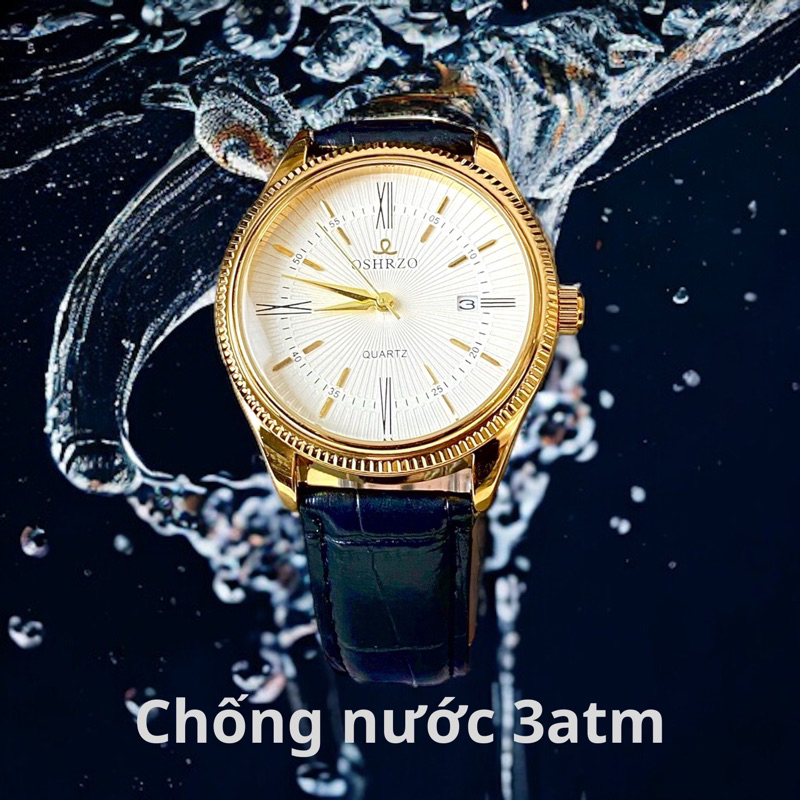 Đồng hồ nam Dyanwatch dây da sang trọng mặt tròn cổ điển rẻ đẹp máy nhật siêu mỏng đồng hồ đeo tay rẻ đẹp