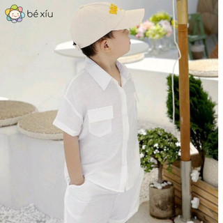  Bộ ĐŨI MẪU MỚI HÈ 2024 CỰC BẢNH TRAI đũi lụa rất mềm mát gồm áo và quần dành cho bé từ 8-28Kg
